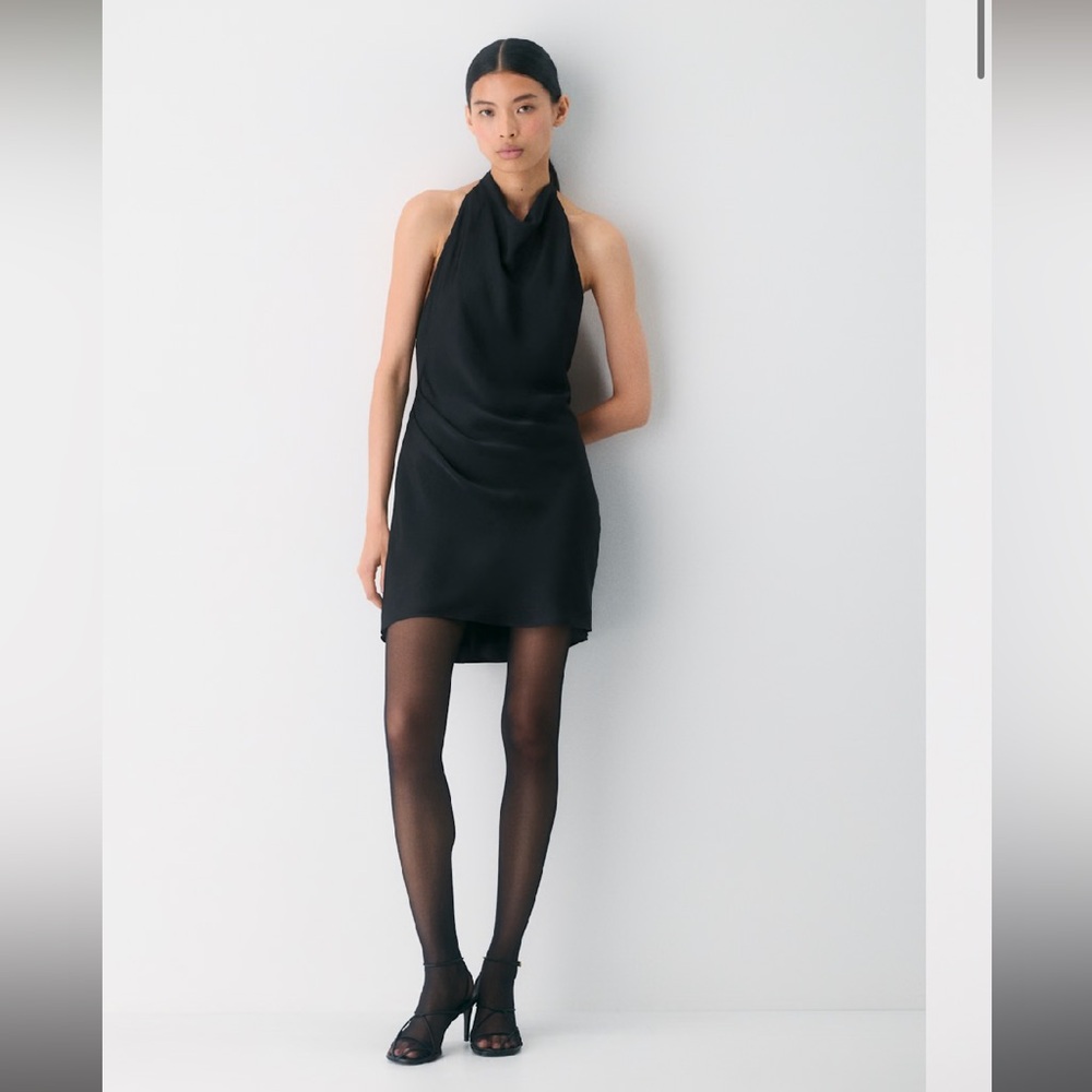 BNWT - Aritzia Audience Satin Mini Halter Dress